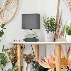 Lampes En Tissu-hofstein Lampe de table Berghamn Anthracite, Gris, 1 lumière