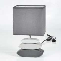 Lampes En Tissu-hofstein Lampe de table Berghamn Anthracite, Gris, 1 lumière
