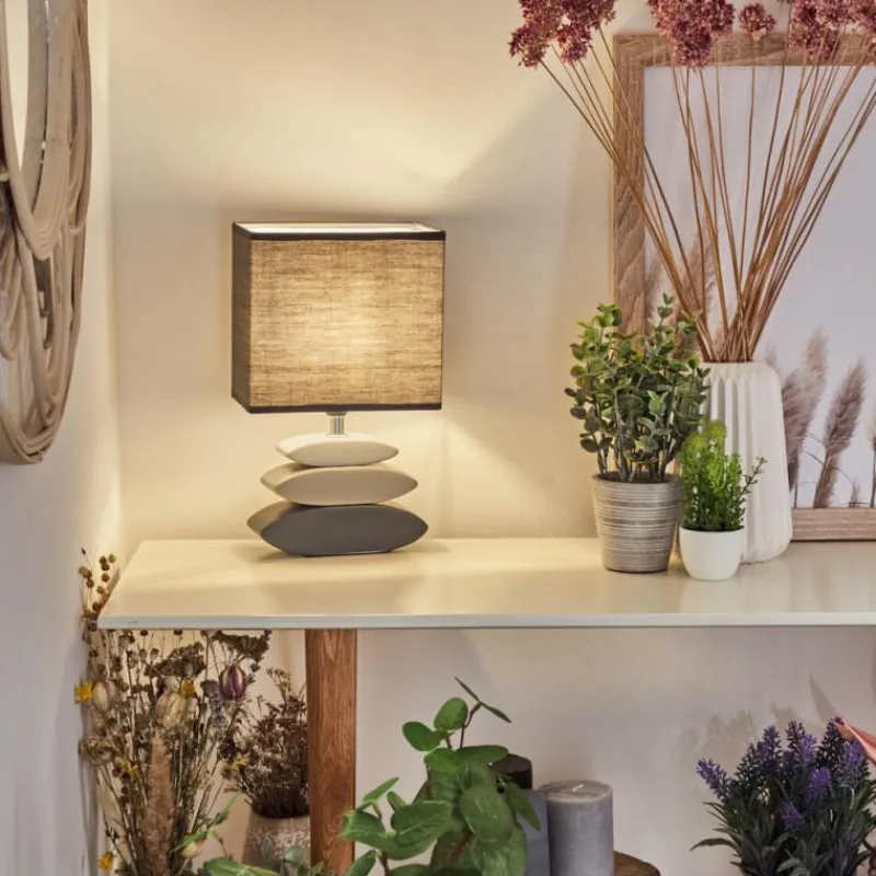 Lampes En Tissu-hofstein Lampe de table Berghamn Anthracite, Gris, 1 lumière