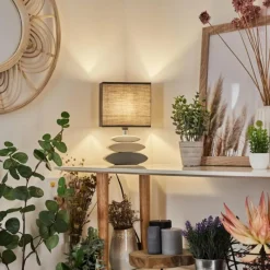 Lampes En Tissu-hofstein Lampe de table Berghamn Anthracite, Gris, 1 lumière