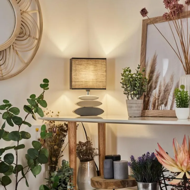 Lampes En Tissu-hofstein Lampe de table Berghamn Anthracite, Gris, 1 lumière