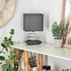 Lampes En Tissu-hofstein Lampe de table Berghamn Anthracite, Gris, 1 lumière