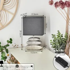 Lampes En Tissu-hofstein Lampe de table Berghamn Chrome, 1 lumière