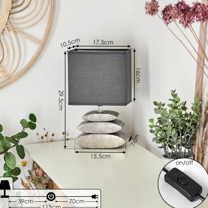 Lampes En Tissu-hofstein Lampe de table Berghamn Chrome, 1 lumière