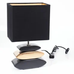 Lampes En Tissu-hofstein Lampe de table Berghamn Chrome, Or, Noir, 1 lumière