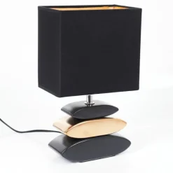 Lampes En Tissu-hofstein Lampe de table Berghamn Chrome, Or, Noir, 1 lumière