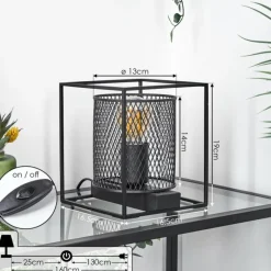 Lampes Industrielles-hofstein Lampe de table Bettaix Noir, 1 lumière