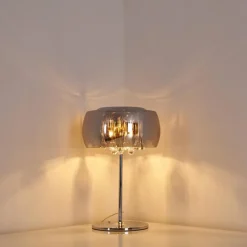 hofstein Lampe de table Blacklick Chrome, 3 lumières