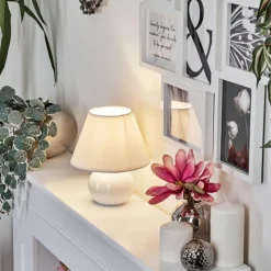 Lampes En Tissu-hofstein Lampe de table Bodin Blanc, 1 lumière