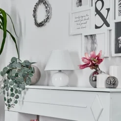 Lampes En Tissu-hofstein Lampe de table Bodin Blanc, 1 lumière