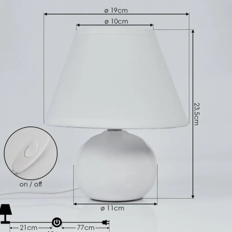 Lampes En Tissu-hofstein Lampe de table Bodin Blanc, 1 lumière