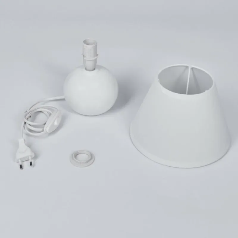 Lampes En Tissu-hofstein Lampe de table Bodin Blanc, 1 lumière