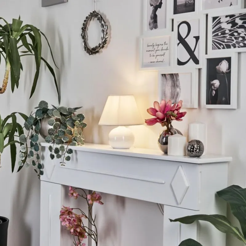 Lampes En Tissu-hofstein Lampe de table Bodin Blanc, 1 lumière