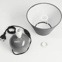 Lampes En Tissu-hofstein Lampe de table Bodin Gris, 1 lumière