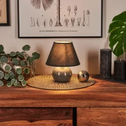 Lampes En Tissu-hofstein Lampe de table Bodin Gris, 1 lumière