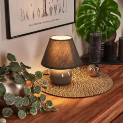 Lampes En Tissu-hofstein Lampe de table Bodin Gris, 1 lumière