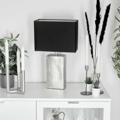 Lampes En Tissu-hofstein Lampe de table Boldrarias Chrome, Argenté, 1 lumière