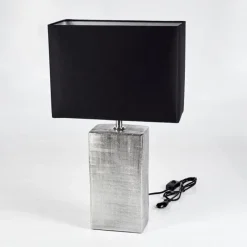 Lampes En Tissu-hofstein Lampe de table Boldrarias Chrome, Argenté, 1 lumière