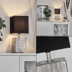 Lampes En Tissu-hofstein Lampe de table Boldrarias Chrome, Argenté, 1 lumière