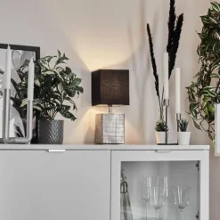 Lampes En Tissu-hofstein Lampe de table Boldrarias Chrome, Argenté, 1 lumière