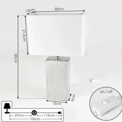 Lampes En Tissu-hofstein Lampe de table Boldrarias Chrome, Argenté, 1 lumière