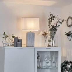 Lampes En Tissu-hofstein Lampe de table Boldrarias Chrome, Argenté, 1 lumière