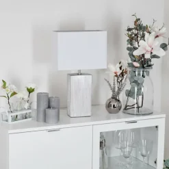 Lampes En Tissu-hofstein Lampe de table Boldrarias Chrome, Argenté, 1 lumière