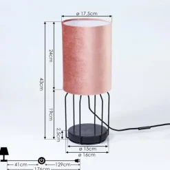 hofstein Lampe de table Bornalle Noir, 1 lumière* Lampes À Poser