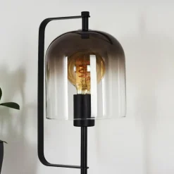 Suspension Verre Fumé-hofstein Lampe de table Bourges Noir, 1 lumière