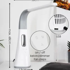 hofstein Lampe de table Bratislava LED Blanc, 1 lumière