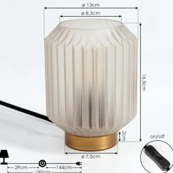 hofstein Lampe de table Briel Laiton, 1 lumière