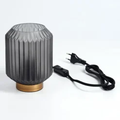 Suspension Verre Fumé-hofstein Lampe de table Briel Laiton, 1 lumière