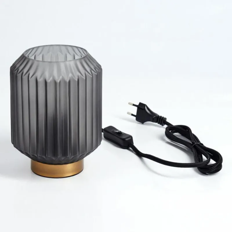 Suspension Verre Fumé-hofstein Lampe de table Briel Laiton, 1 lumière