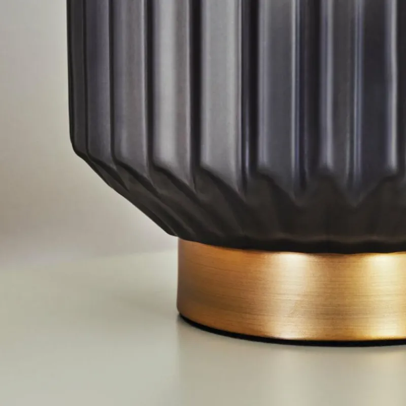 Suspension Verre Fumé-hofstein Lampe de table Briel Laiton, 1 lumière