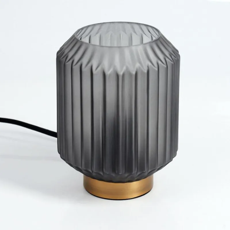 Suspension Verre Fumé-hofstein Lampe de table Briel Laiton, 1 lumière