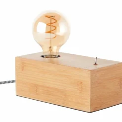 Luminaires Rustiques-Luminaires Brilliant Lampe de table Brilliant Armena Bois foncé, 1 lumière