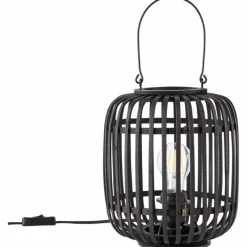 Luminaires Rustiques-Luminaires Brilliant Lampe de table Brilliant Woodrow Bois foncé, Noir, 1 lumière