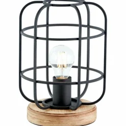 Luminaires Scandinaves-Luminaires Brilliant Lampe de table Brilliant Gwen Bois clair, Noir, 1 lumière