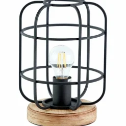 Luminaires Scandinaves-Luminaires Brilliant Lampe de table Brilliant Gwen Bois clair, Noir, 1 lumière