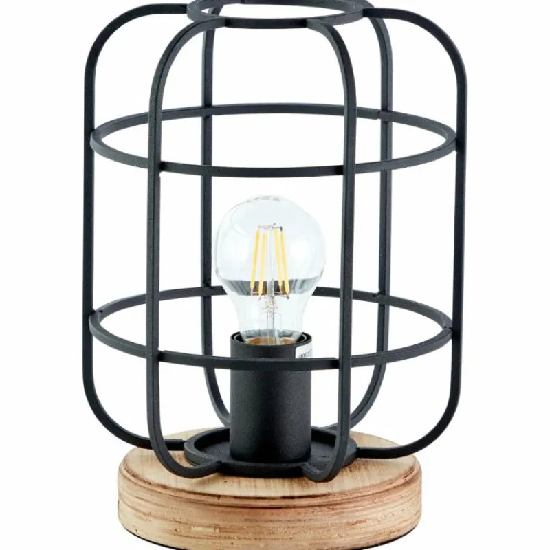 Luminaires Scandinaves-Luminaires Brilliant Lampe de table Brilliant Gwen Bois clair, Noir, 1 lumière