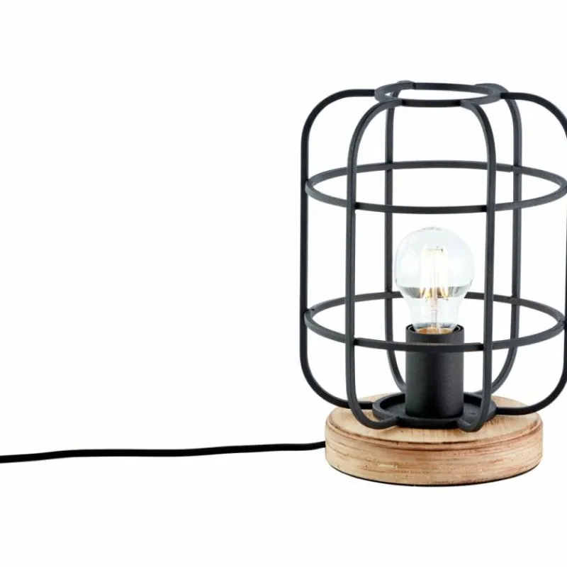 Luminaires Scandinaves-Luminaires Brilliant Lampe de table Brilliant Gwen Bois clair, Noir, 1 lumière