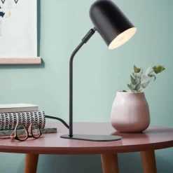 Luminaires Rustiques-Luminaires Brilliant Lampe de table Brilliant Tong Noir, 1 lumière