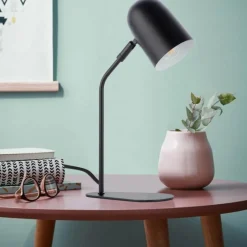 Luminaires Rustiques-Luminaires Brilliant Lampe de table Brilliant Tong Noir, 1 lumière