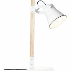 Luminaires Scandinaves-Luminaires Brilliant Lampe de table Brilliant Plow Bois clair, Blanc, 1 lumière