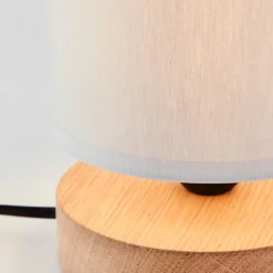 Lampes En Tissu-Luminaires Brilliant Lampe de table Brilliant Vonnie Bois clair, Noir, 1 lumière