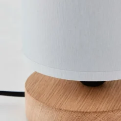 Lampes En Tissu-Luminaires Brilliant Lampe de table Brilliant Vonnie Bois clair, Noir, 1 lumière