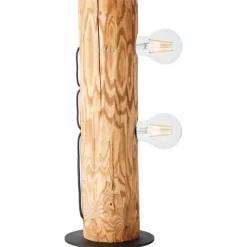 Luminaires Rustiques-Luminaires Brilliant Lampe de table Brilliant Odun Bois clair, Noir, 2 lumières