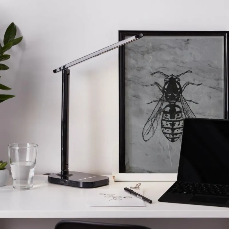 Luminaires Scandinaves-Luminaires Brilliant Lampe de table Brilliant Vicari LED Noir, 1 lumière