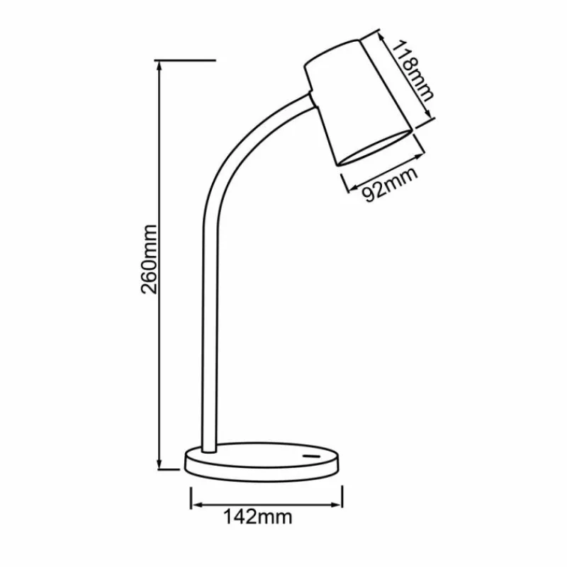 Luminaires Scandinaves-Luminaires Brilliant Lampe de table Brilliant Illa LED Blanc, 1 lumière