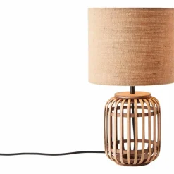 Lampes En Tissu-Luminaires Brilliant Lampe de table Brilliant Woodrow Écru, 1 lumière